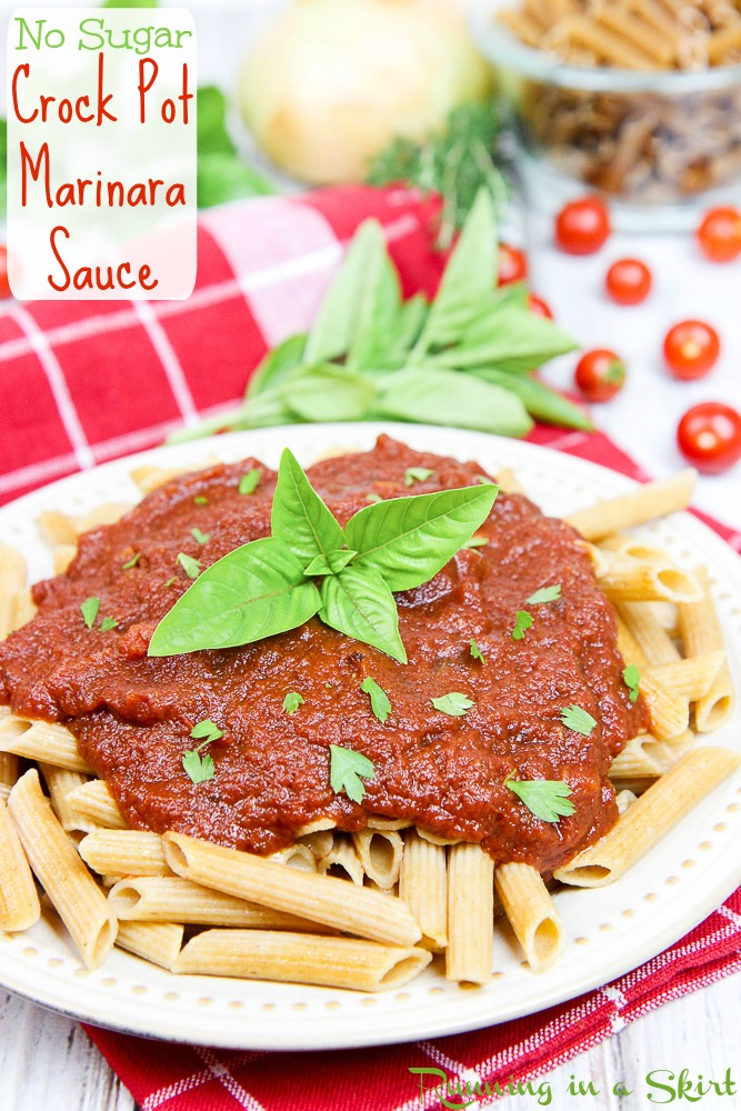 Easy Crock Pot Marinara Sauce recipe / Running in a Skirt