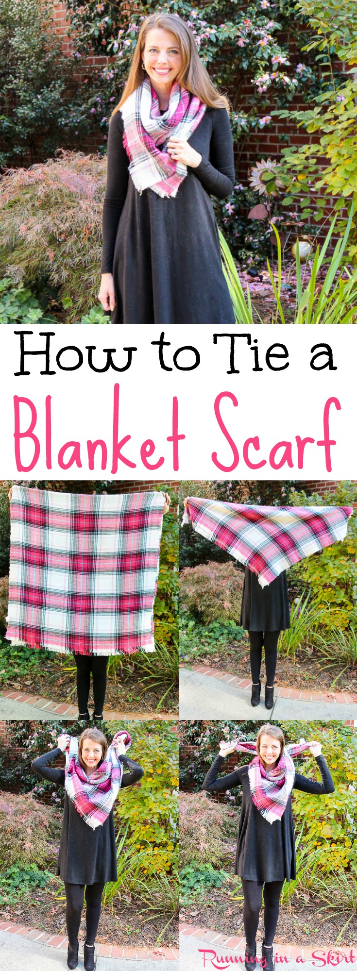 Ways to Tie a Blanket Scarf / Running in a Skirt