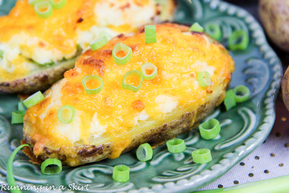 6 Ingredient Healthy Twice Baked Potato / Running in a Skirt