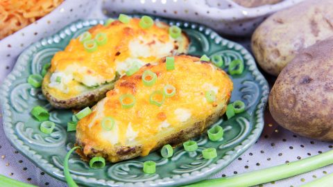 6 Ingredient Healthy Twice Baked Potato / Running in a Skirt