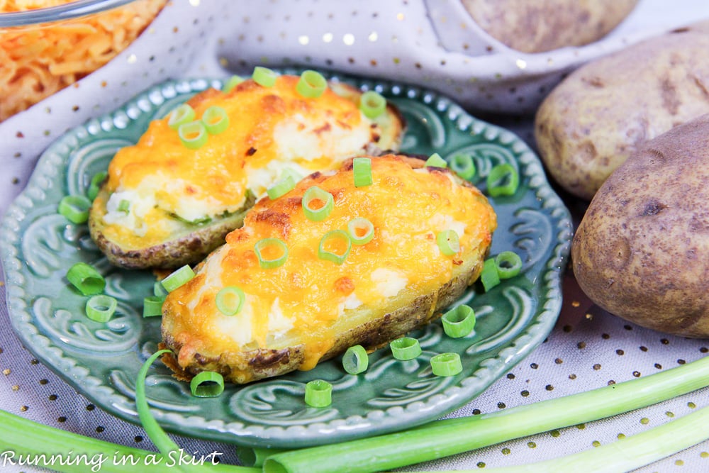 6 Ingredient Healthy Twice Baked Potato / Running in a Skirt