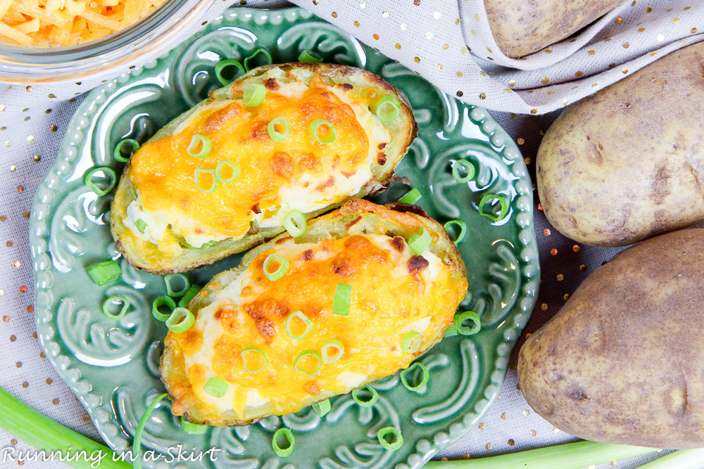 6 Ingredient Healthy Twice Baked Potato / Running in a Skirt