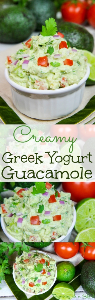 Healthy & Creamy Greek Yogurt Guacamole recipe / Running in a Skirt