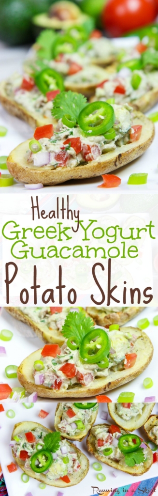 Healthy Potato Skins, Greek Yogurt Guacamole Potato Skins recipe / Running in a Skirt