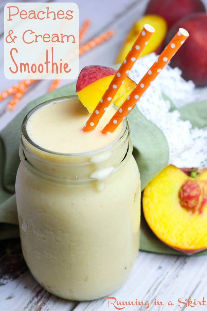 Healthy Peaches and Cream Smoothie