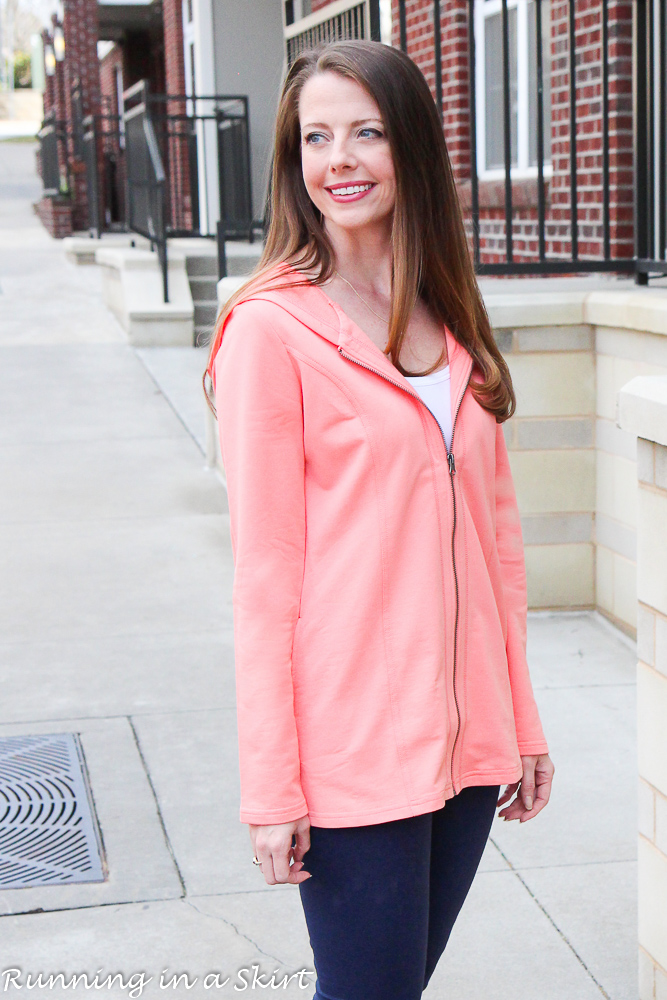 Early Spring Comfortable Outfit from Chadwicks of Boston / Running in a Skirt