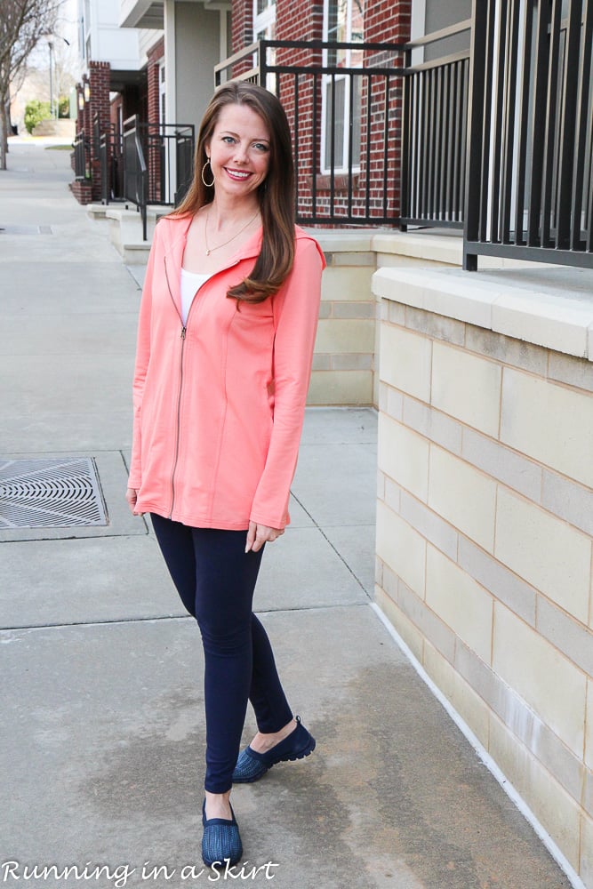 Early Spring Comfortable Outfit from Chadwicks of Boston / Running in a Skirt