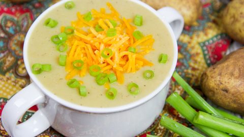 Crock Pot Vegetarian Potato Soup recipe / Running in a Skirt
