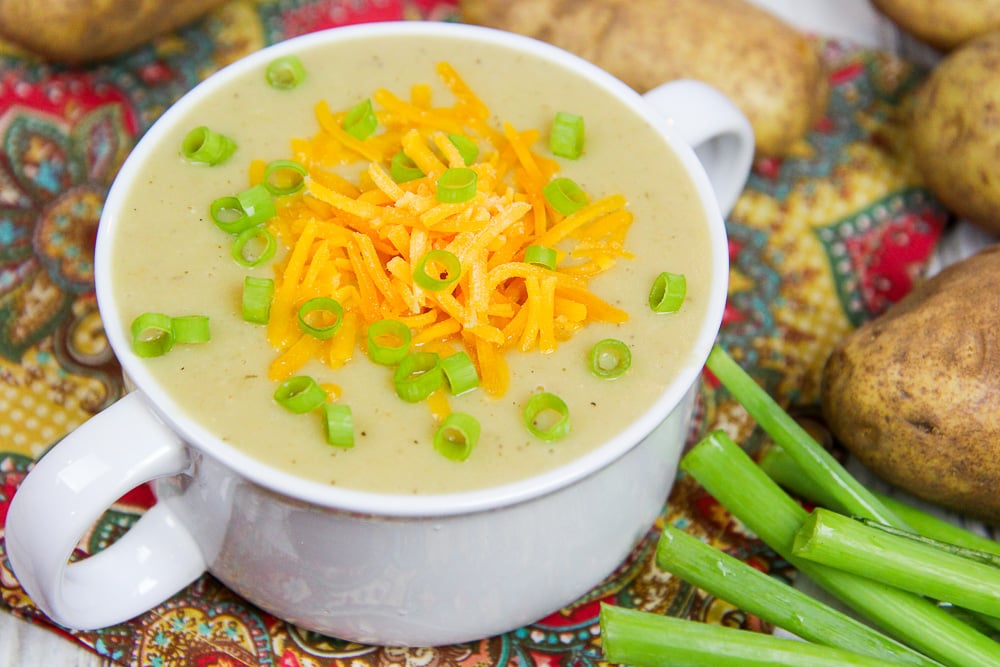 Crock Pot Vegetarian Potato Soup recipe / Running in a Skirt