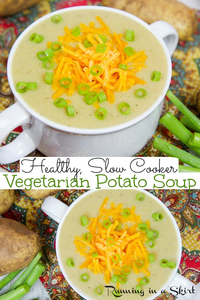 Potato Cheddar Soup - Healthy Crock Pot « Running in a Skirt