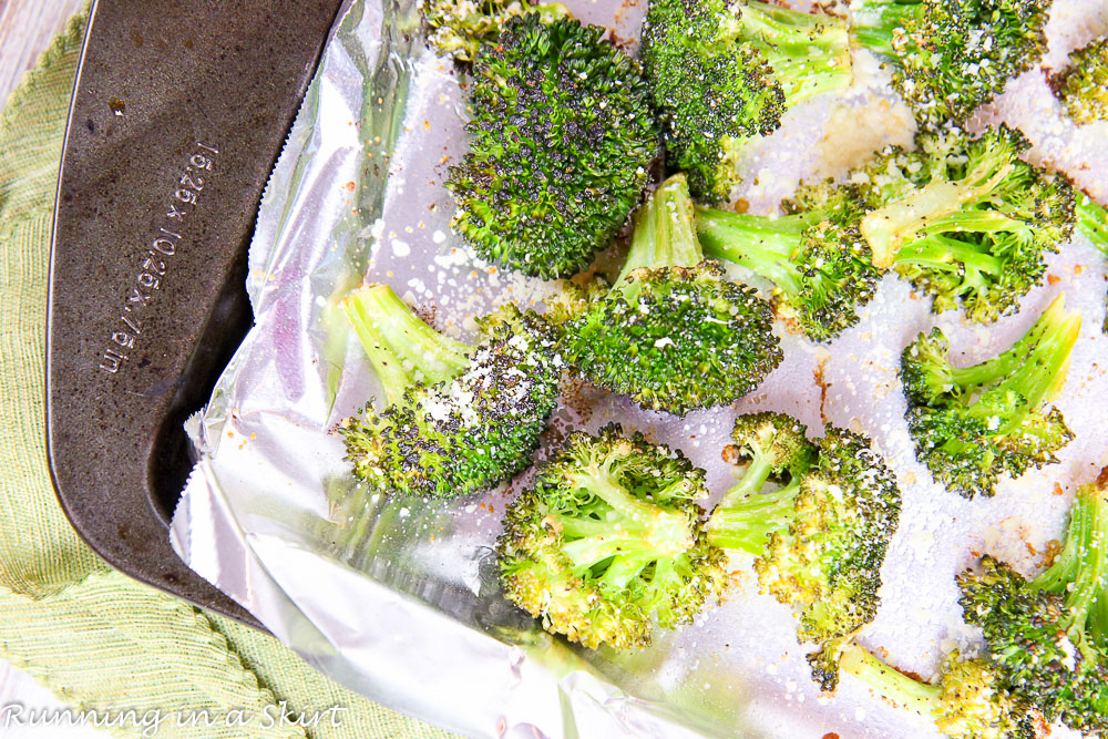 Roasted Lemon Parmesan Broccoli recipe / Running in a Skirt