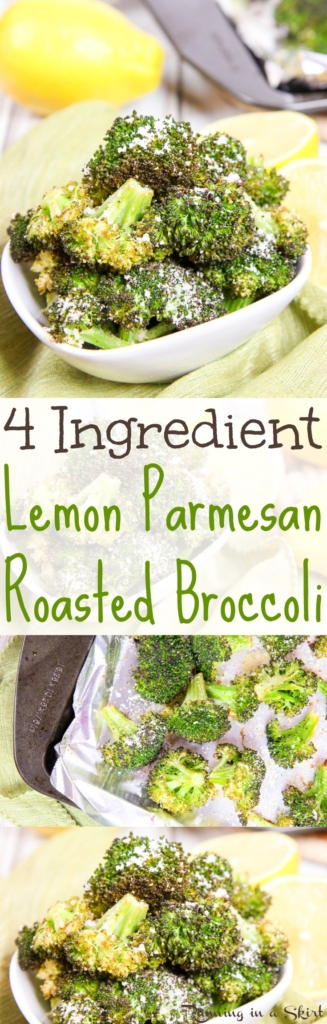 Roasted Lemon Parmesan Broccoli recipe / Running in a Skirt