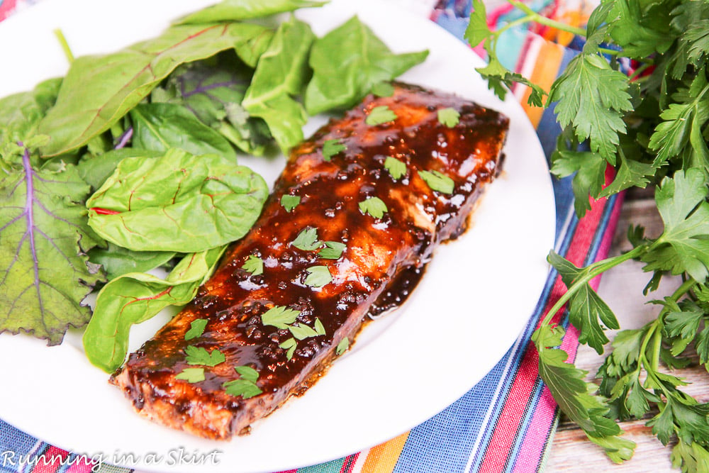 Healthy Balsamic Glazed Salmon recipe/ Running in a Skirt