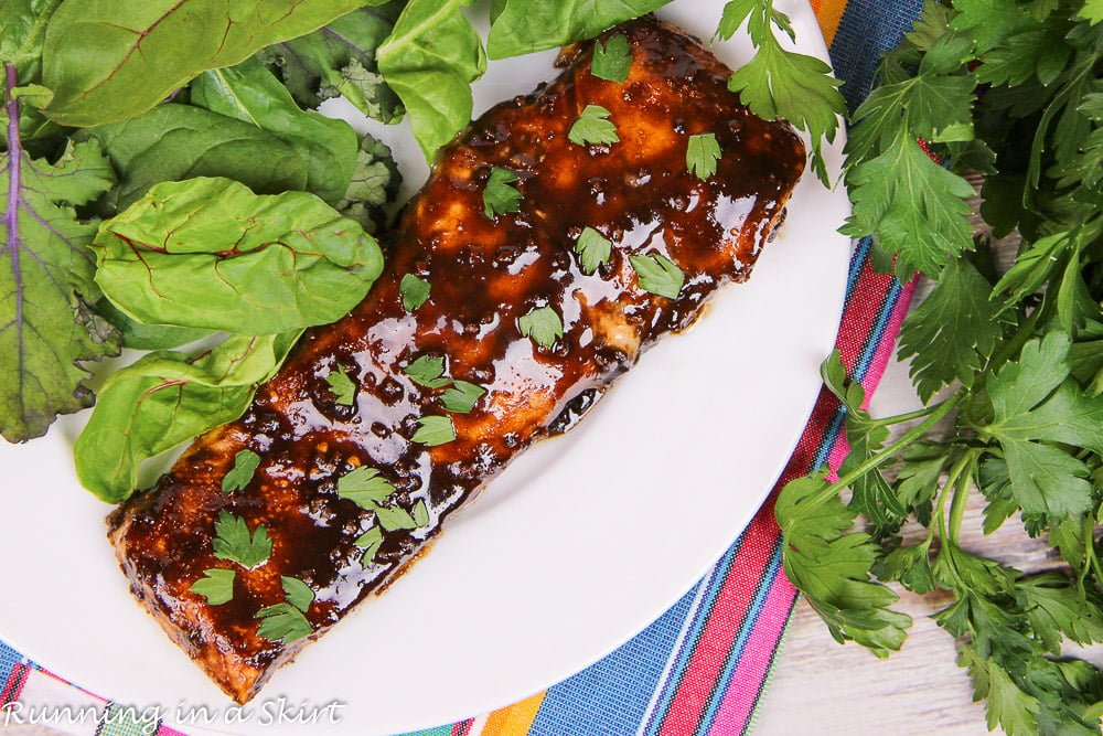 Healthy Balsamic Glazed Salmon recipe/ Running in a Skirt