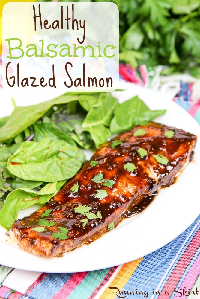 Healthy Balsamic Glazed Salmon recipe/ Running in a Skirt