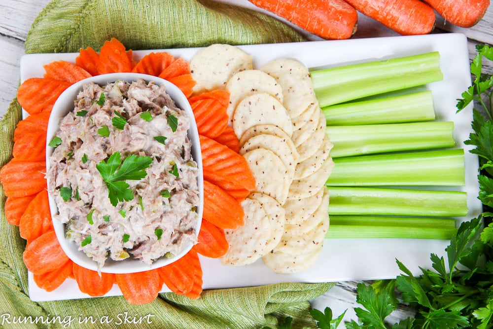 Tuna Salad with Greek Yogurt Overhead Shot