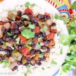 Vegan Easy Black Beans and Rice recipe - with Cilantro Lime Brown Rice / Running in a Skirt