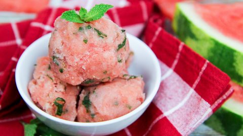 Healthy Vegan Watermelon Sorbet recipe - Nice Cream!/ Running in a Skirt