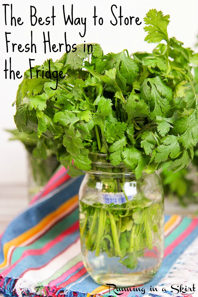 The Best Way to Store Fresh Herbs in the Fridge for Weeks! / Running in a Skirt