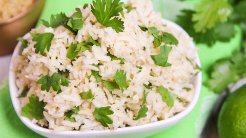 healthy cilantro lime brown rice recipe / Running in a Skirt