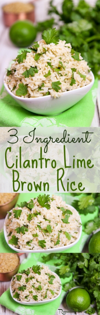 healthy cilantro lime brown rice recipe / Running in a Skirt