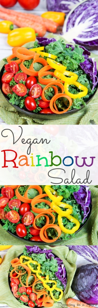 Healthy Vegan Rainbow Salad Recipe / Running in a Skirt