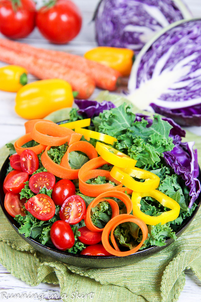 Healthy Vegan Rainbow Salad Recipe / Running in a Skirt