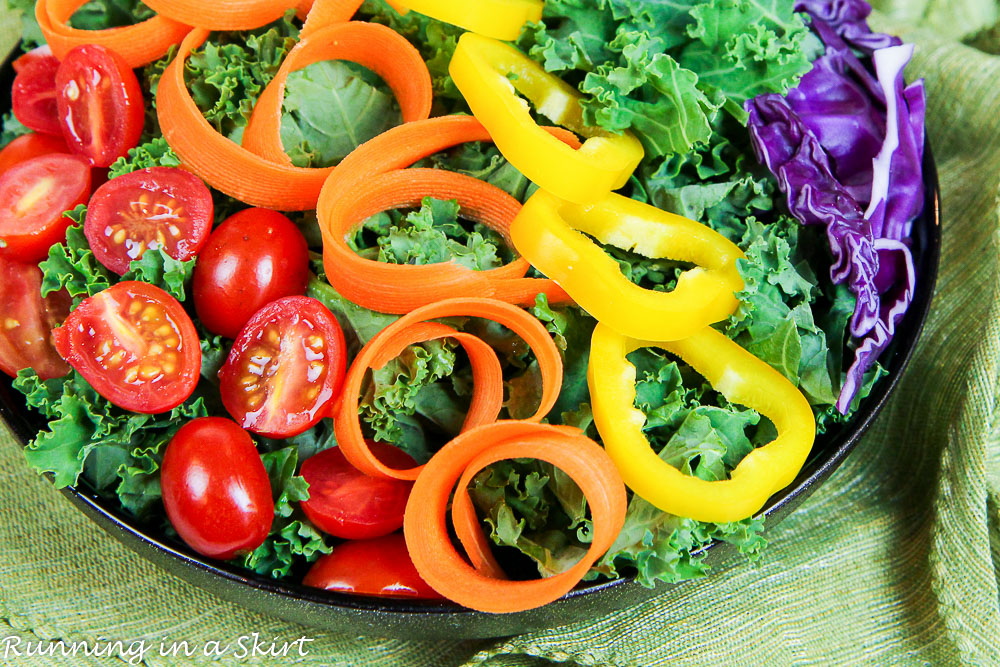 Healthy Vegan Rainbow Salad Recipe / Running in a Skirt