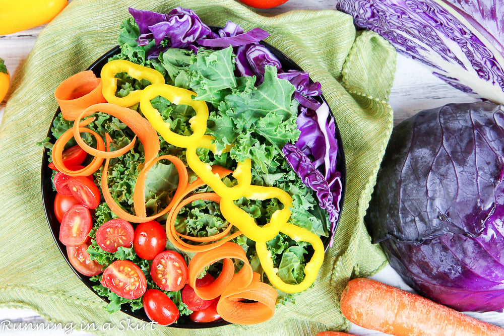 Healthy Vegan Rainbow Salad Recipe / Running in a Skirt