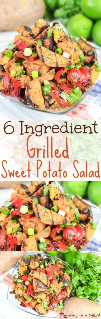 6 Ingredient Grilled Sweet Potato Salad/ Running in a Skirt
