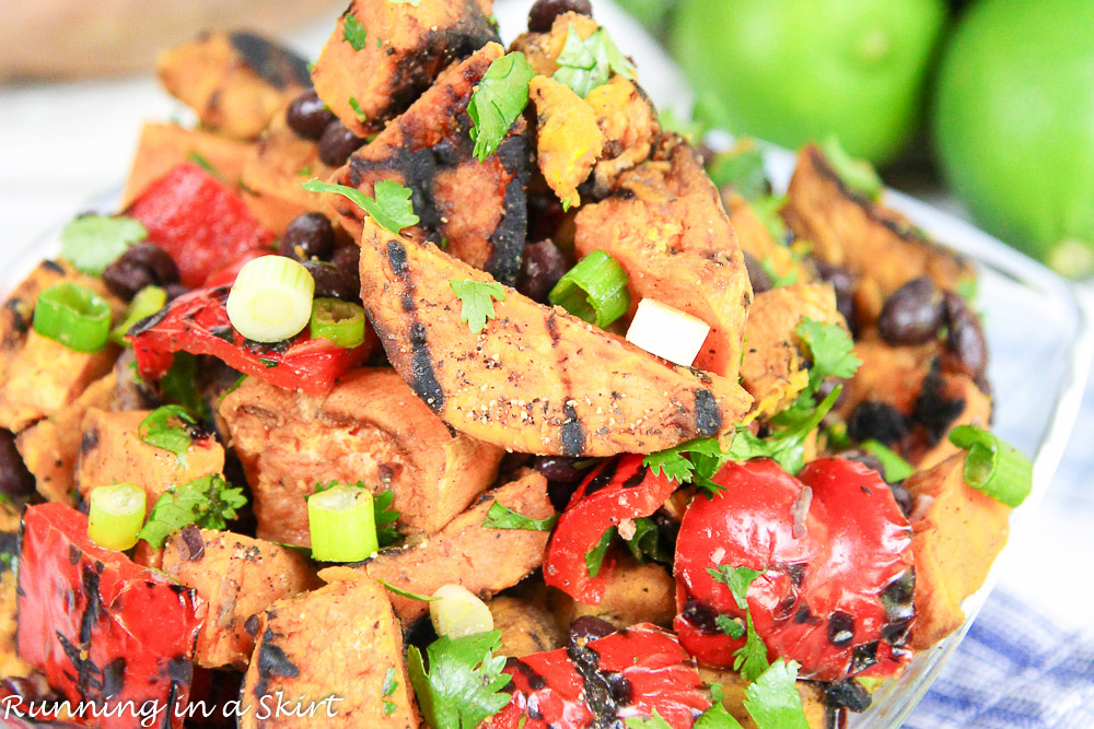 6 Ingredient Grilled Sweet Potato Salad/ Running in a Skirt