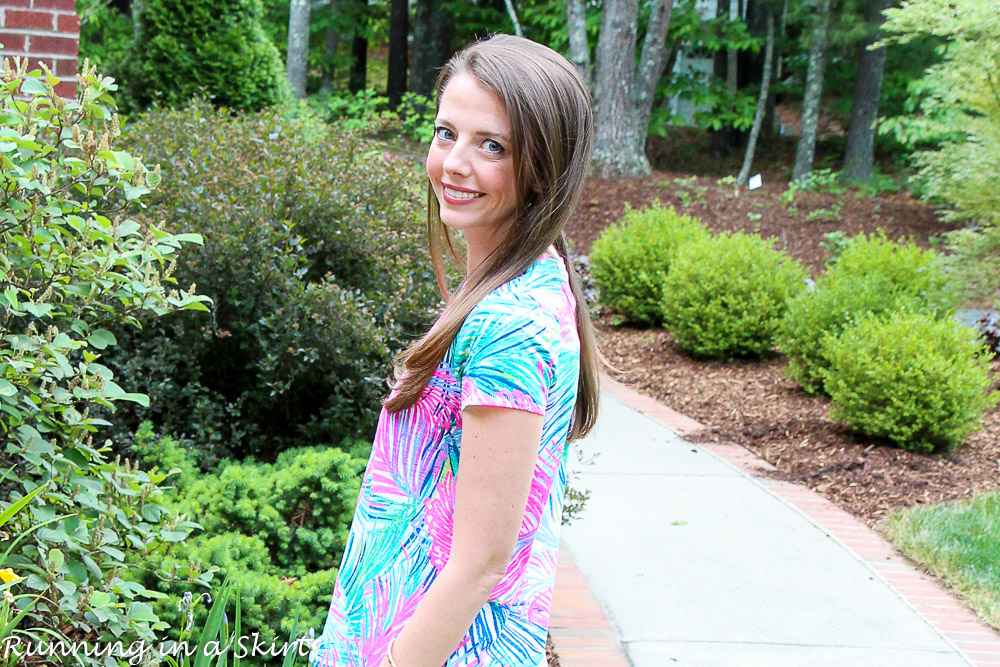 Lilly Pulitzer Shirt / Running in a Skirt