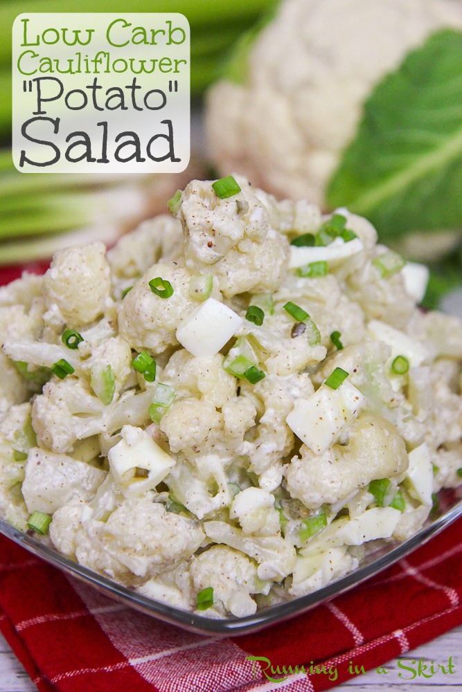 Best Cauliflower Potato salad recipe pinterest pin