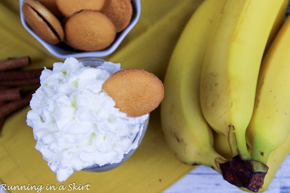 Easy & Healthy Banana Pudding Smoothie recipe / Running in a Skirt