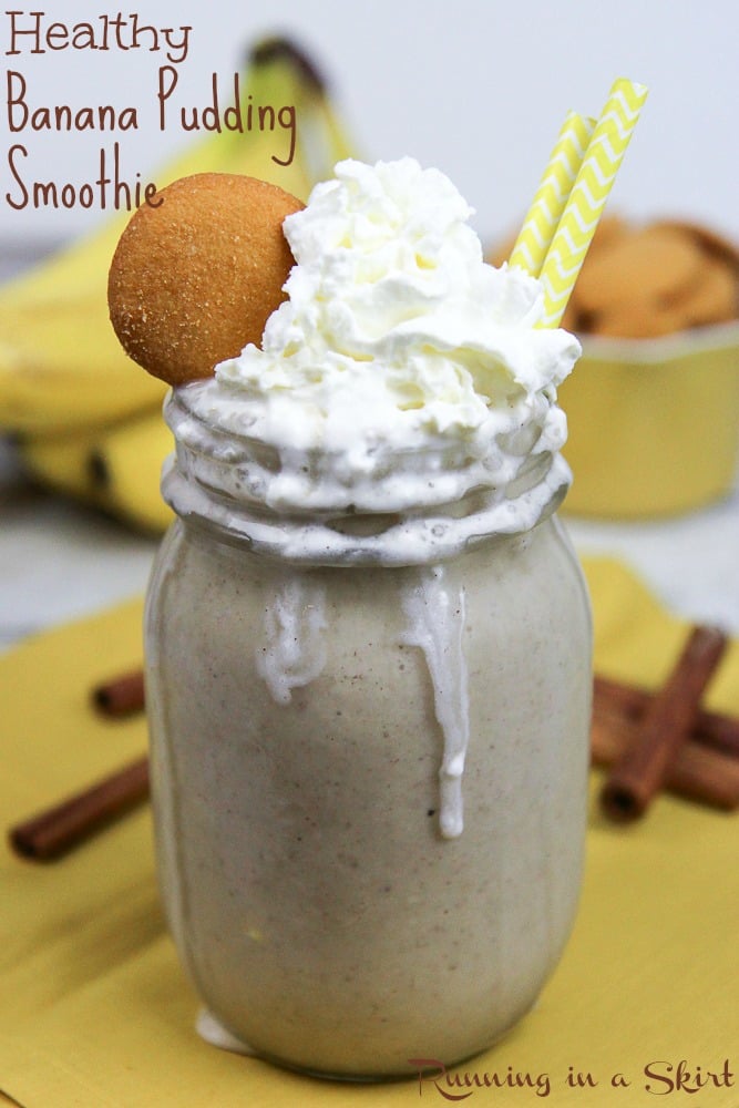 Easy & Healthy Banana Pudding Smoothie recipe / Running in a Skirt