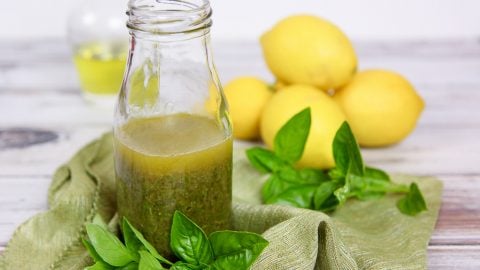 Basil Vinaigrette Salad Dressing recipe / Running in a Skirt