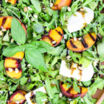 Caprese Grilled Peach Salad recipe/ Running in a Skirt