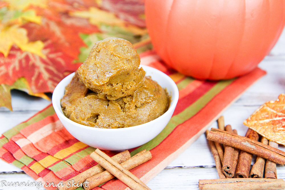 Clean Eating Pumpkin Nice Cream recipe / Running in a Skirt