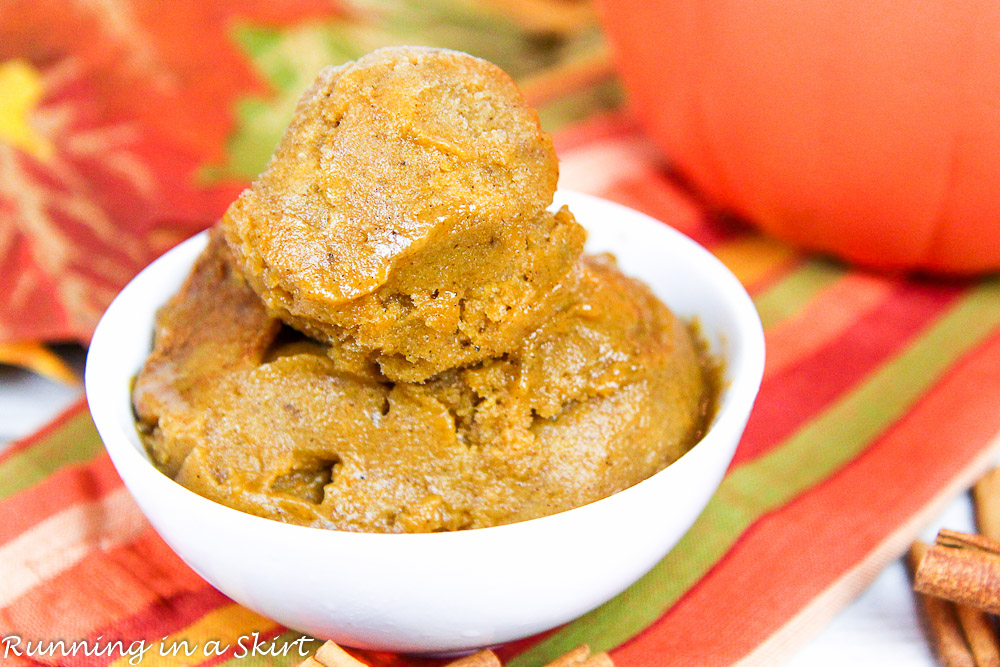 Clean Eating Pumpkin Nice Cream recipe / Running in a Skirt