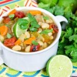 Crock Pot Southwest Vegetarian White Bean Soup recipe/ Running in a Skirt