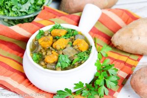 Crock Pot Lentil Sweet Potato Soup recipe / Running in a Skirt