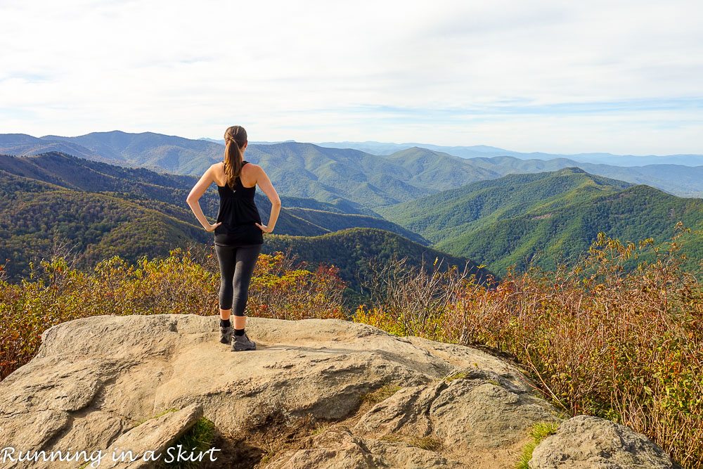 Sam Knob Hike near Asheville NC / Running in a Skirt