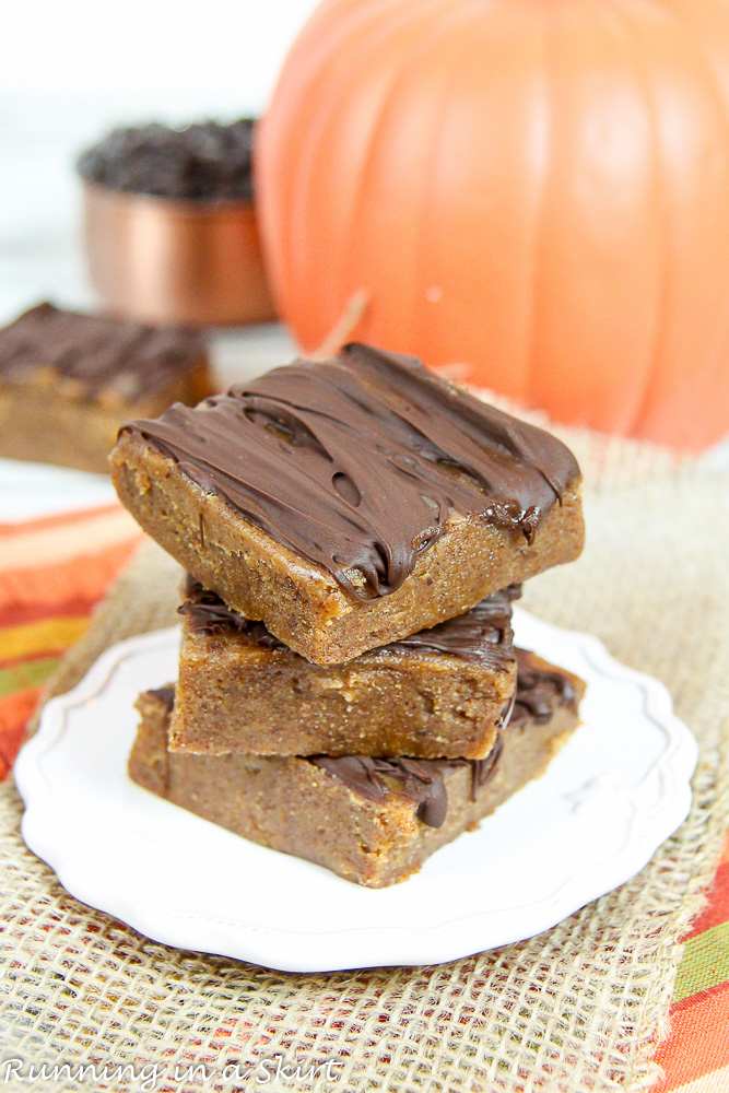 6 ingredient healthy pumpkin fudge recipe/ Running in a Skirt