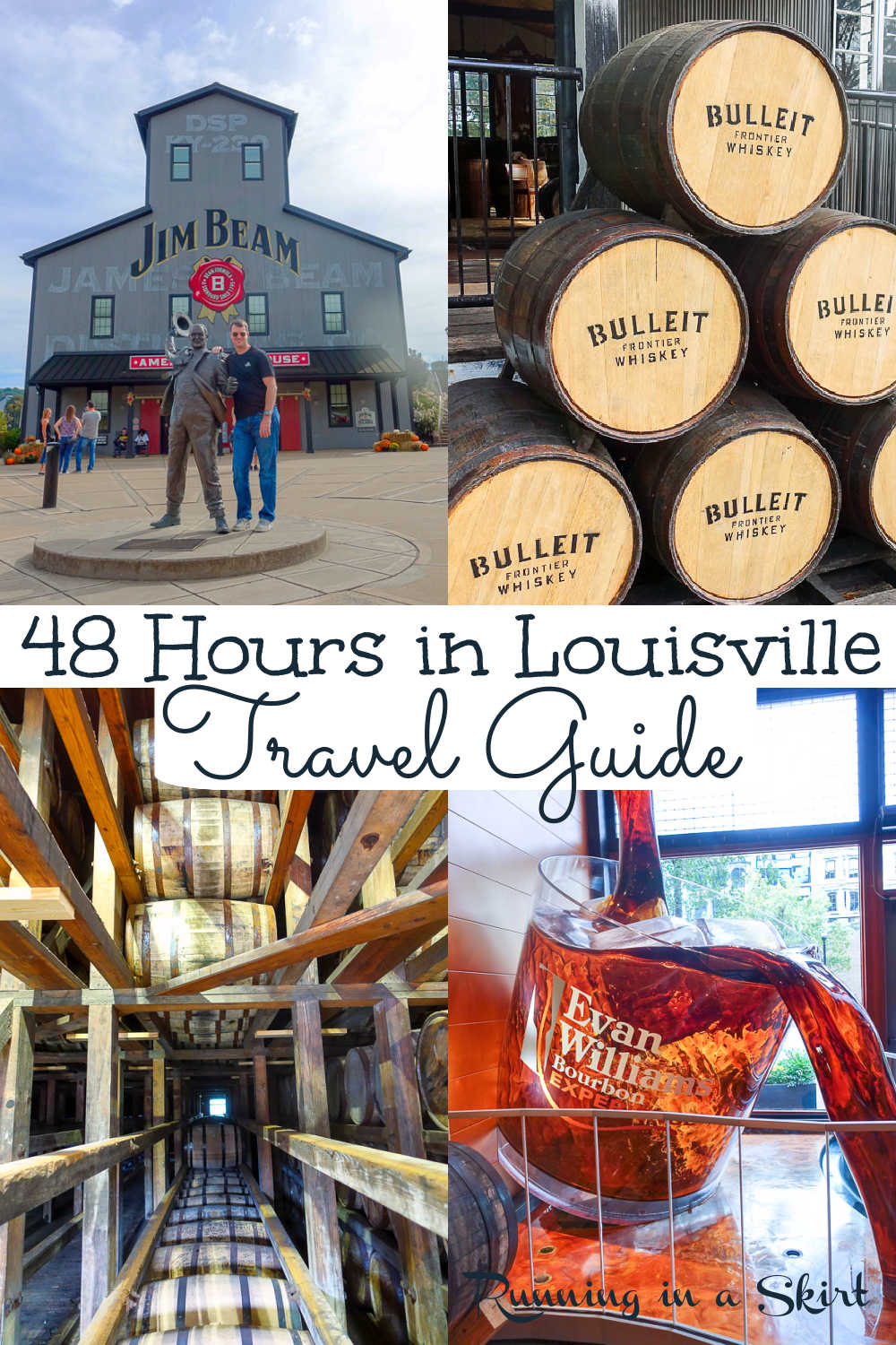 Things to Do in Louisville, Kentucky - Travel Guide for a weekend trip including what to do, restaurants - food and where to drink. Includes several top spots to stop along the nearby bourbon trail (Jim Beam, Evan Williams, Bulleit) including downtown distilleries. Also includes the Louisville Slugger Museum, Kentucky Bourbon Tour & Kentucky Derby for the best 48 hours in Louisville! / Running in a Skirt #kentucky #kentuckytravel #kentuckybourbon #bourbontrail #bourbon #travelguide #ustravel via @juliewunder