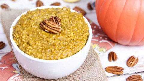 Crock Pot Pumpkin Pie Steel Cut Oatmeal recipe / Running in a Skirt