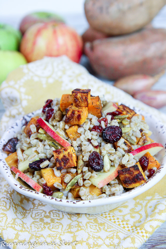 Harvest Farro Salad recipe / Running in a Skirt