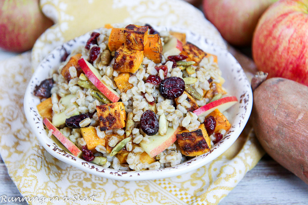 Harvest Farro Salad recipe / Running in a Skirt