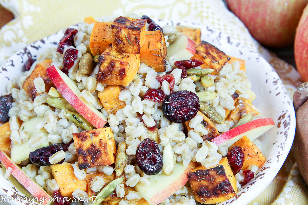 Harvest Farro Salad recipe / Running in a Skirt