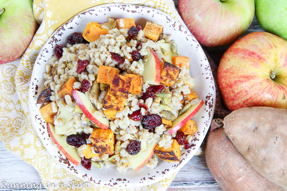 Harvest Farro Salad recipe / Running in a Skirt