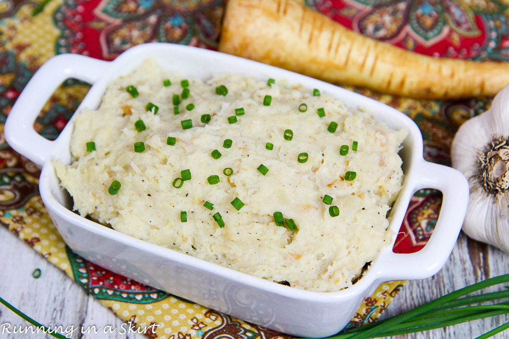 Low Carb Healthy Mashed Parsnips recipe/ Running in a Skirt